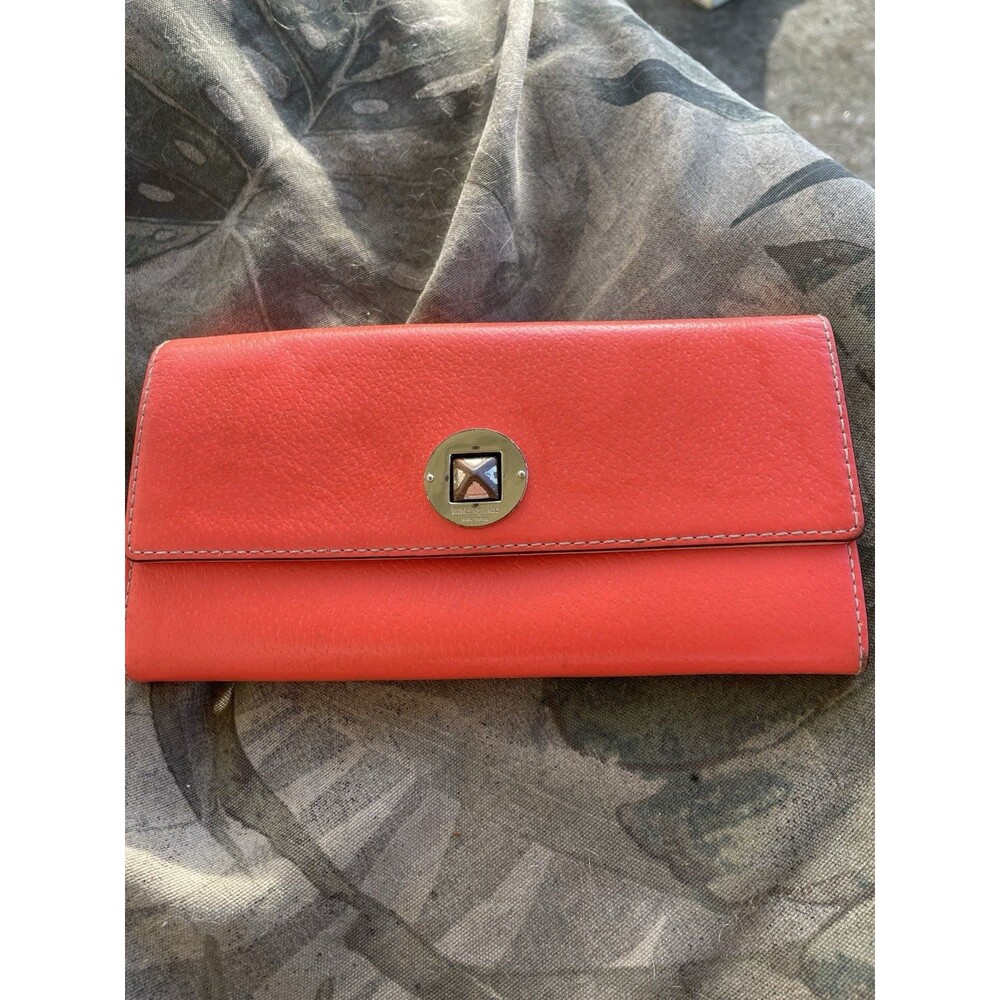 Kate Spade Grand Street Cyndy Leather Wallet PWRU2628 - Coral